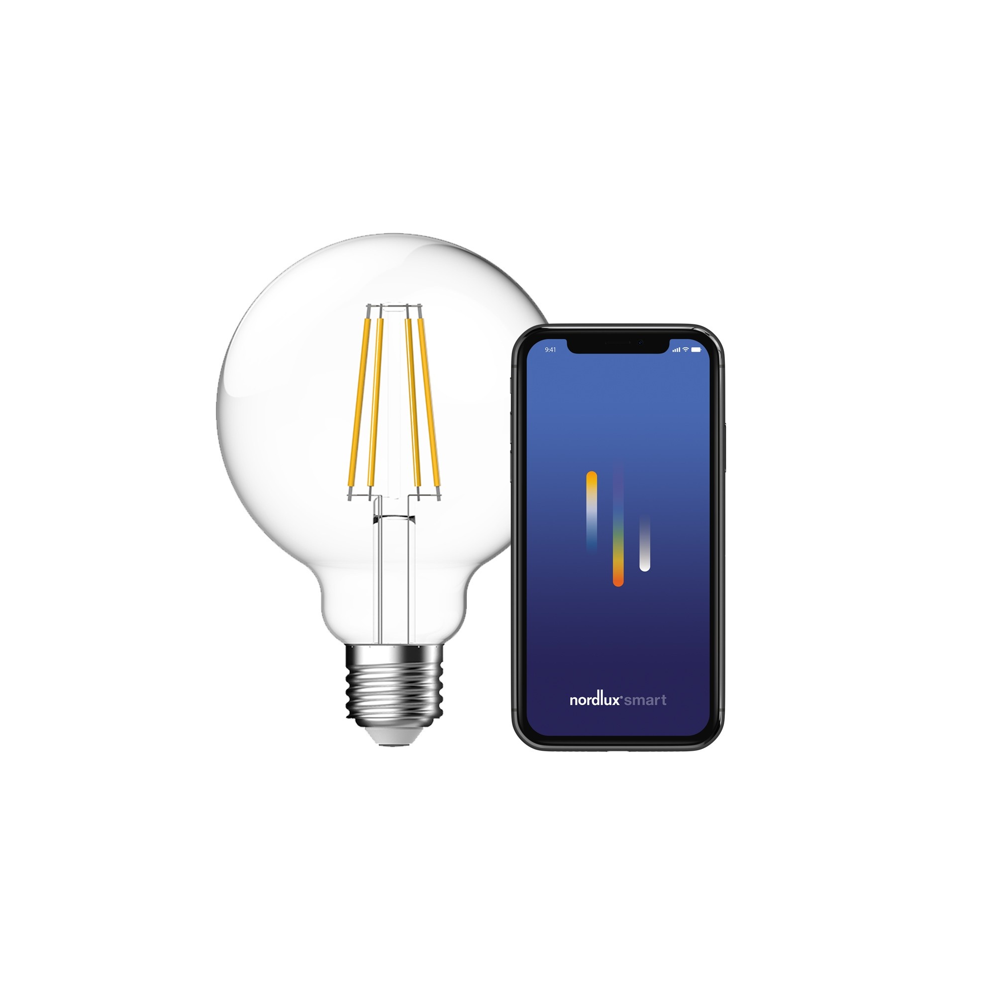 Nordlux Smart E27 G95 2200-6500 K 650 лм Light Bulb прозрачный