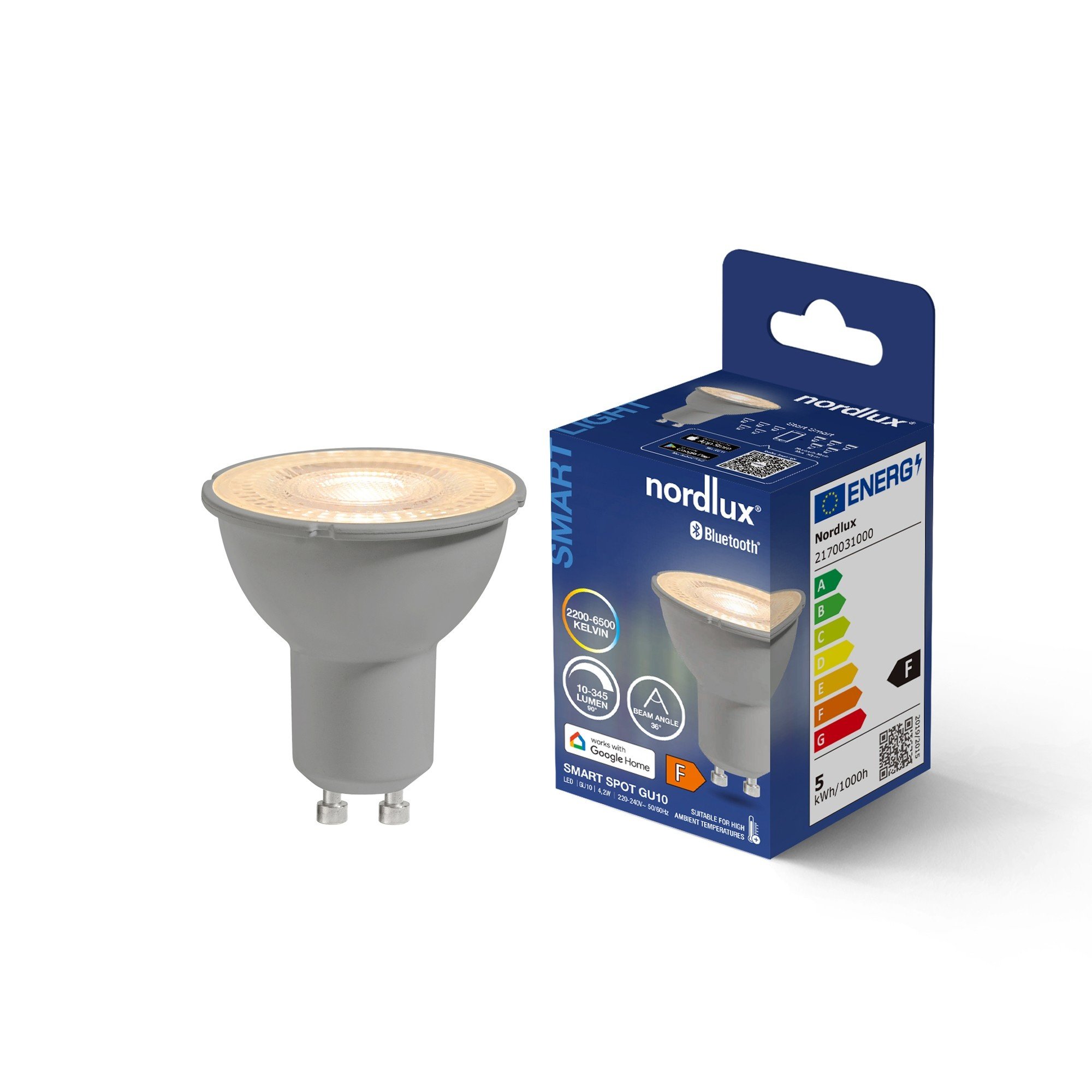 Nordlux Smart GU10 Outdoor 2200-6500 K 345 лм Light Bulb прозрачный