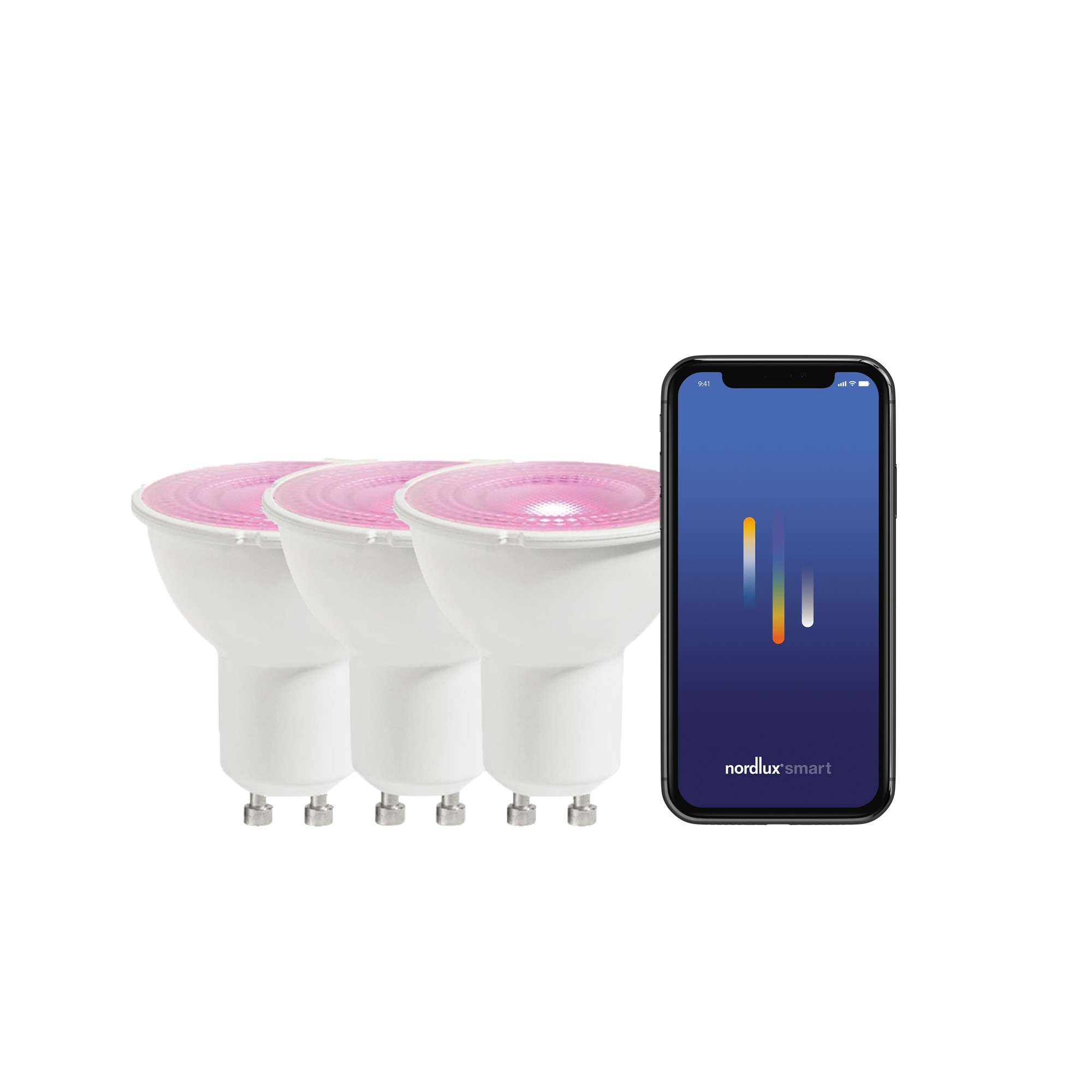 Nordlux Smart GU10 3 шт. в упаковке PAR16 Colour 2200-6500 K 380 лм Light Bulb прозрачный