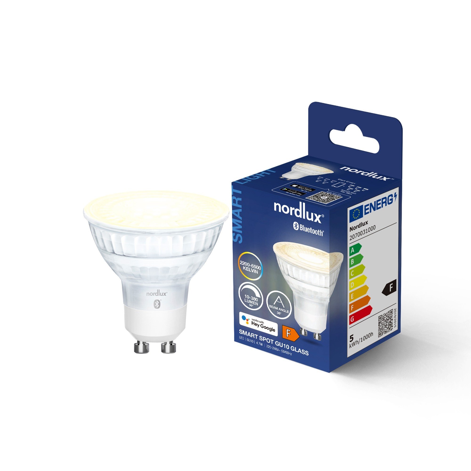 Nordlux Smart GU10 2200-6500 K 380 лм Light Bulb прозрачный