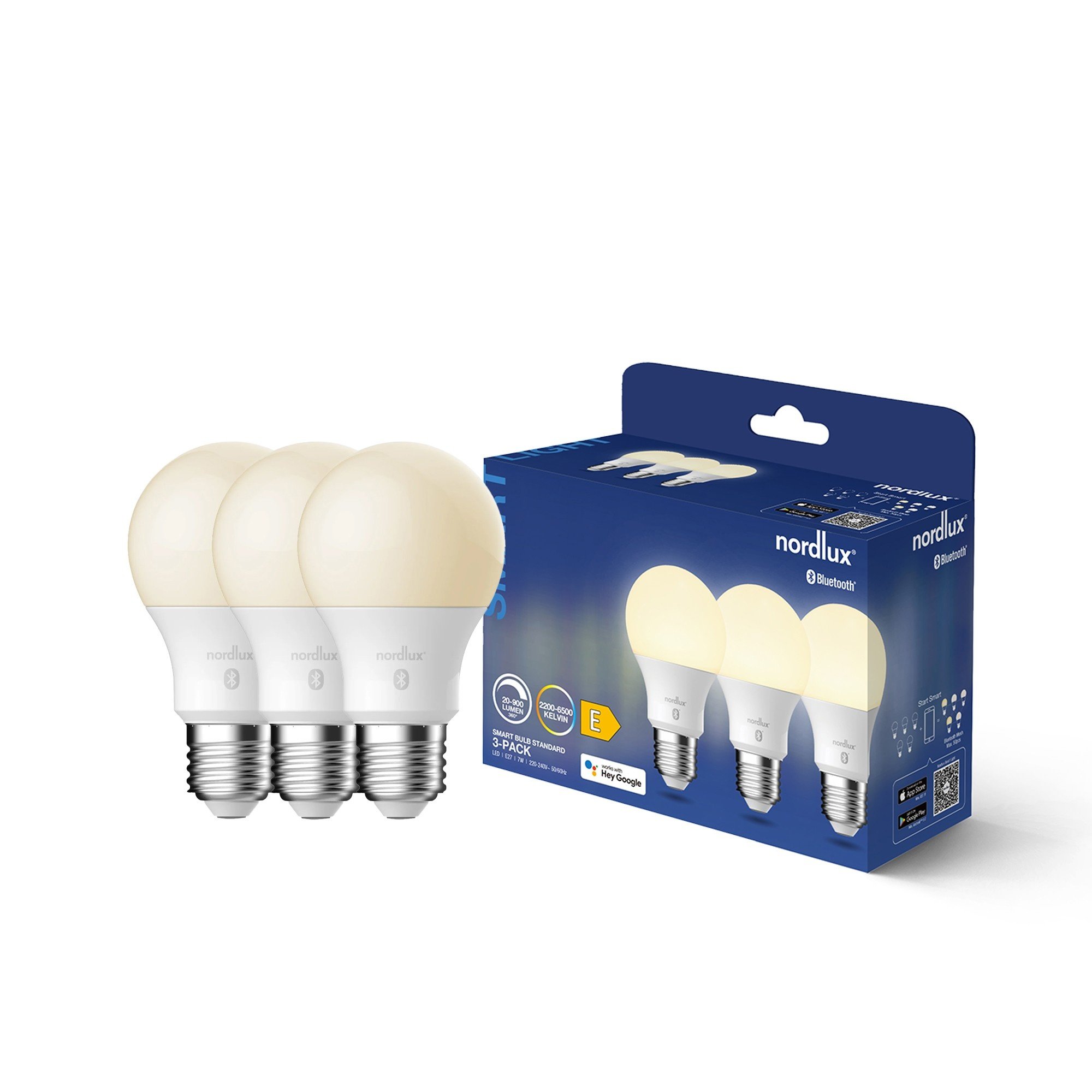 Nordlux Smart E27 3 шт. в упаковке A60 2200-6500 K 900 лм Light Bulb белый