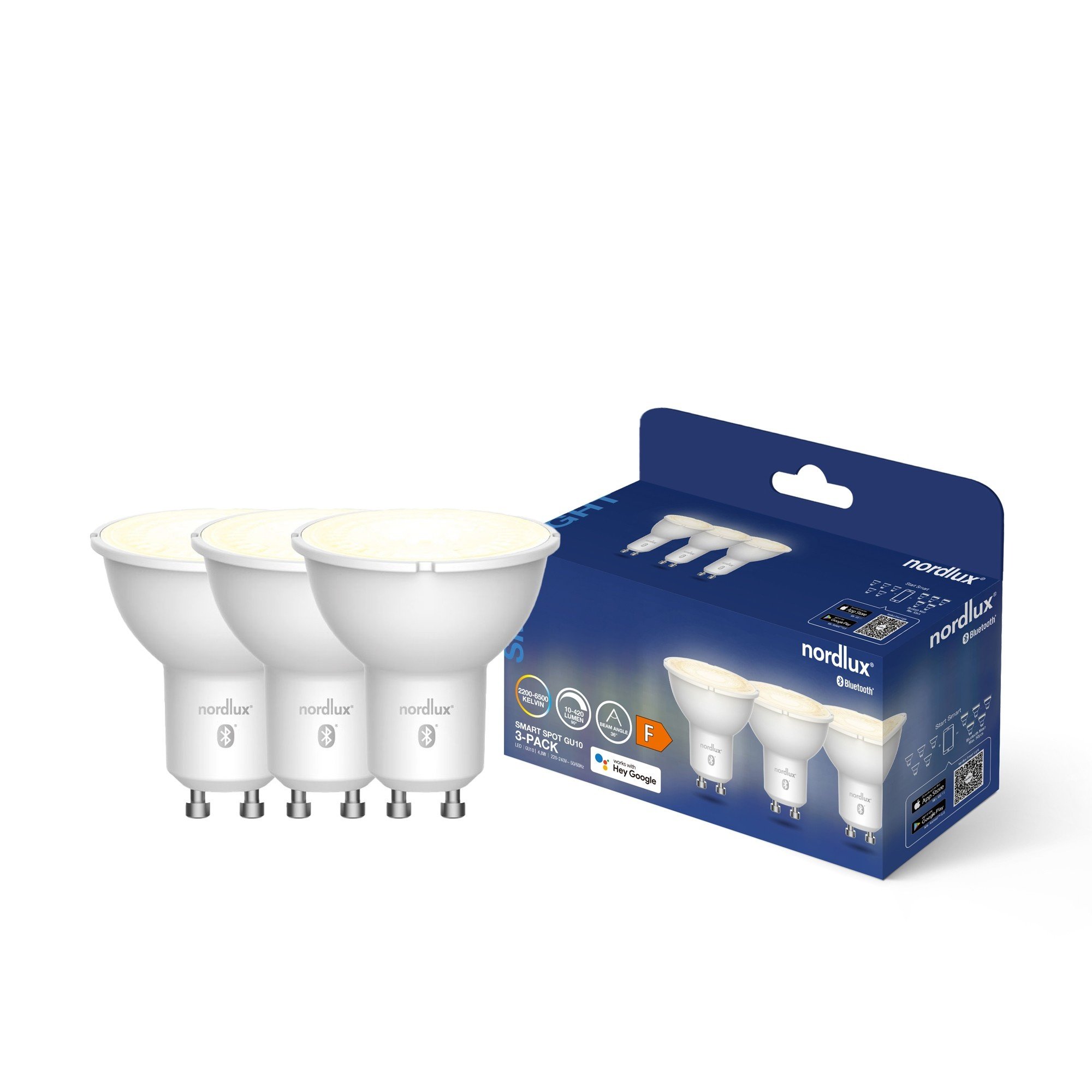 Nordlux Smart GU10 3 шт. в упаковке PAR16 2200-6500 K 420 лм Light Bulb прозрачный