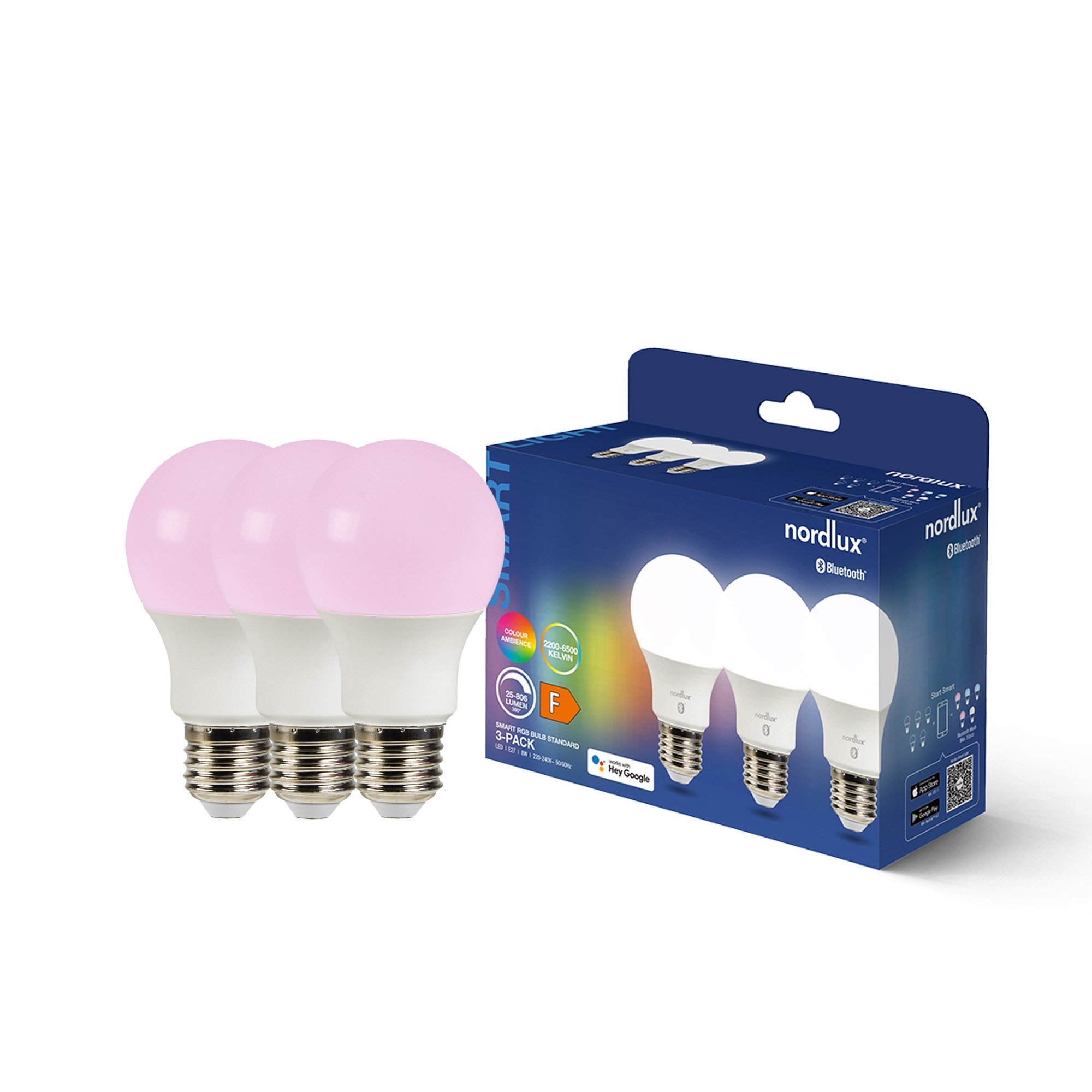 Nordlux Smart E27 3 шт. в упаковке A60 Colour 2200-6500 K 806 лм Light Bulb белый