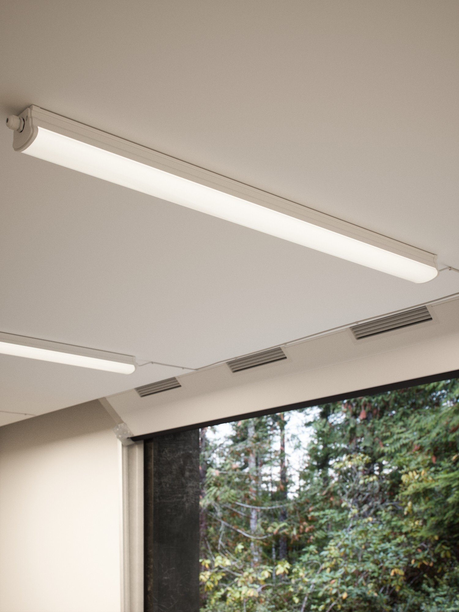 Nordlux Oakland 120 Double Batten Light Fitting белый
