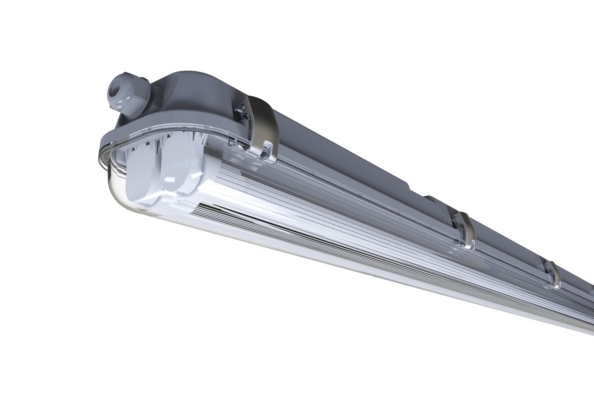 Nordlux Works IP65 2x24 Batten Light Fitting серый
