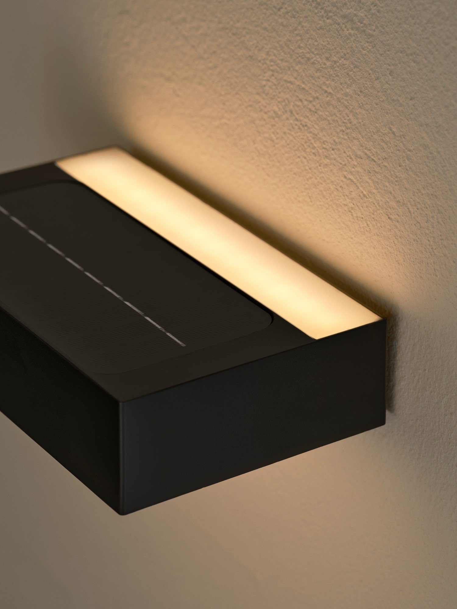 Nordlux Monay Square Solar настенный светильник черный